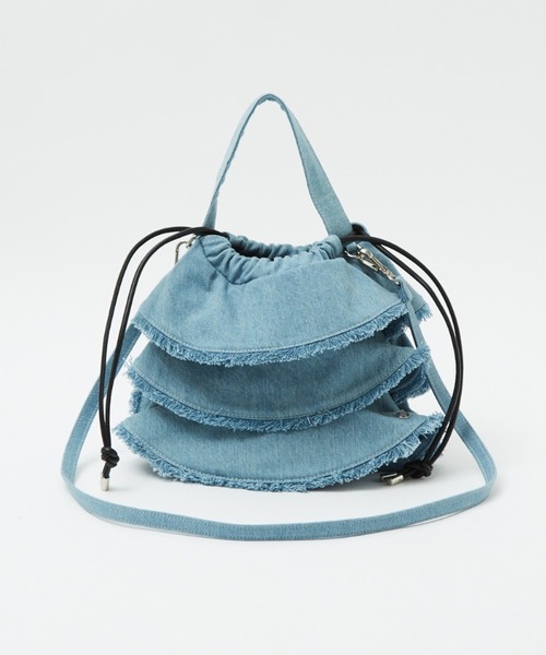 Ampersand(アンパサンド)の「【Ampersand / アンパサンド】Denim frilr bag ME-24006/デニムフリルバッグ/デニム/フリル【WEB限定】(ショルダーバッグ・レディース・ライトブルー/ネイビー・フリー)」の20枚目の写真