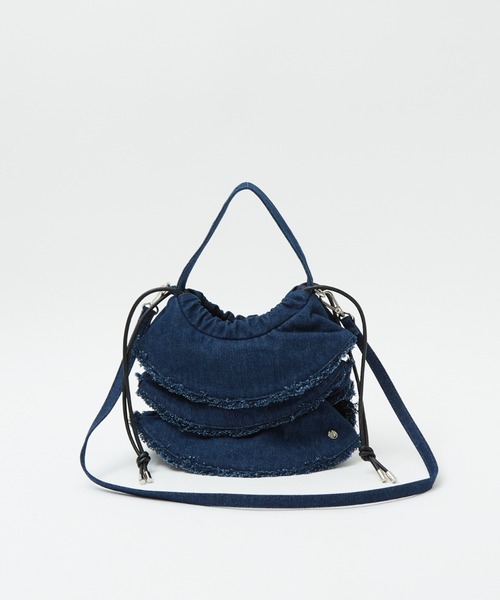 Ampersand / アンパサンド】Denim frilr bag ME-24006/デニム