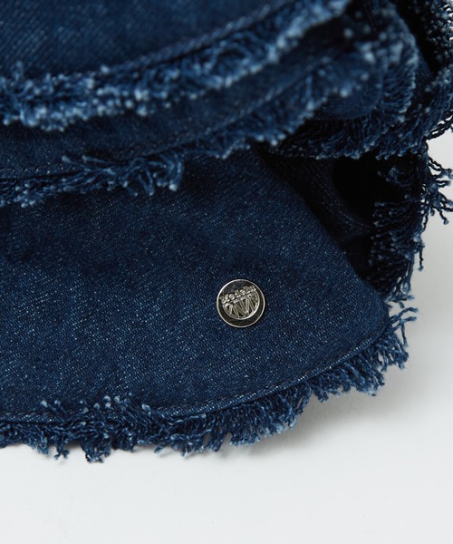 Ampersand(アンパサンド)の「【Ampersand / アンパサンド】Denim frilr bag ME-24006/デニムフリルバッグ/デニム/フリル【WEB限定】(ショルダーバッグ・レディース・ライトブルー/ネイビー・フリー)」の7枚目の写真
