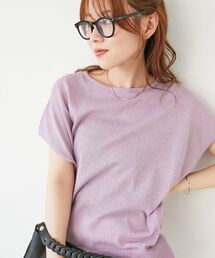 スリーブ フレンチ」に該当するパープル/紫色系のレディース
