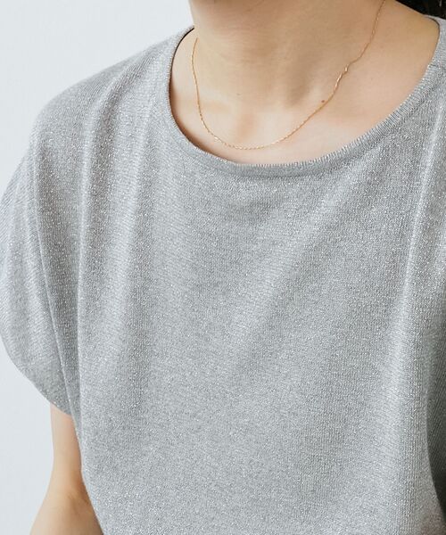 le.coeur blanc(ルクールブラン)の「《手洗い可能》フレンチスリーブラメニット(ニット/セーター・レディース・グレー/ラベンダー/ベージュ・38)」の20枚目の写真