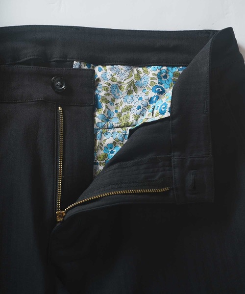 UNION STATION（ユニオンステーション）の「クロップド ハイパーストレッチヘリンボンパンツ（その他パンツ・メンズ・ブラック/サックスブルー/チャコールグレー/ホワイト/ライトグレー・S/M/L/LL）」の10枚目の写真