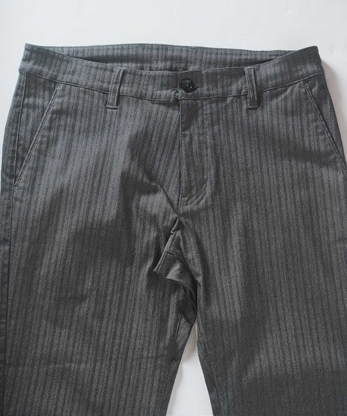 UNION STATION（ユニオンステーション）の「クロップド ハイパーストレッチヘリンボンパンツ（その他パンツ・メンズ・ブラック/サックスブルー/チャコールグレー/ホワイト/ライトグレー・S/M/L/LL）」の13枚目の写真
