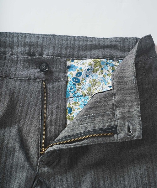 UNION STATION（ユニオンステーション）の「クロップド ハイパーストレッチヘリンボンパンツ（その他パンツ・メンズ・ブラック/サックスブルー/チャコールグレー/ホワイト/ライトグレー・S/M/L/LL）」の17枚目の写真