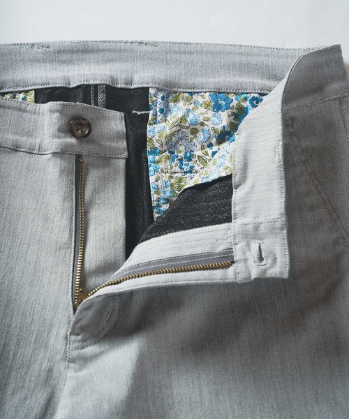 UNION STATION（ユニオンステーション）の「クロップド ハイパーストレッチヘリンボンパンツ（その他パンツ・メンズ・ブラック/サックスブルー/チャコールグレー/ホワイト/ライトグレー・S/M/L/LL）」の21枚目の写真