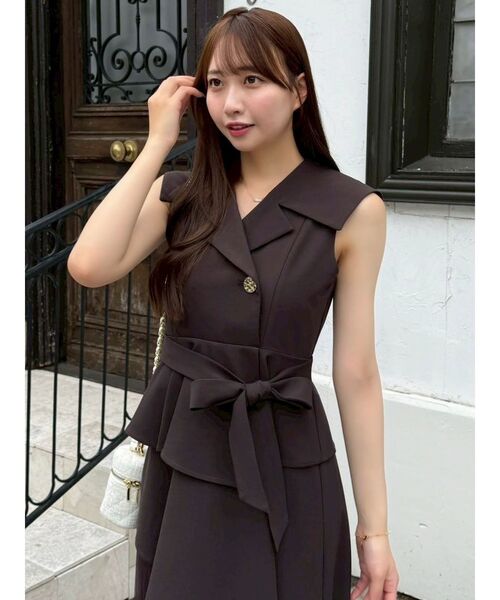 dazzlinアシメプリーツトレンチワンピース アシメプリーツトレンチワンピース（ワンピース）｜dazzlin