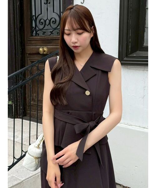 セール】アシメプリーツトレンチワンピース（ワンピース