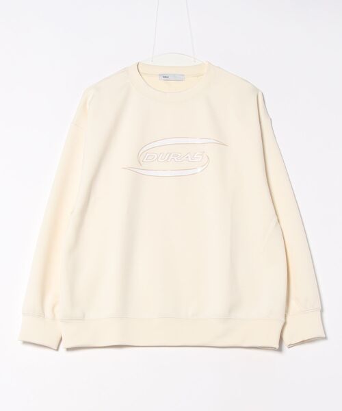 DURAS（デュラス）の「ロゴスウェットプルオーバー（スウェット・レディース・オフホワイト/チャコール/オレンジ・MEDIUM/SMALL）」の9枚目の写真