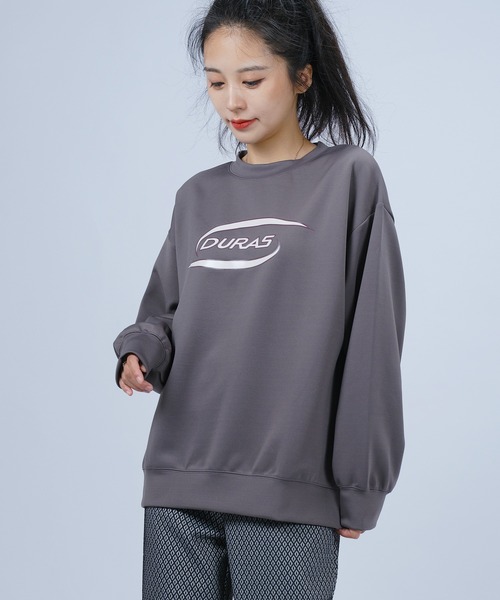 DURAS（デュラス）の「ロゴスウェットプルオーバー（スウェット・レディース・オフホワイト/チャコール/オレンジ・MEDIUM/SMALL）」の21枚目の写真