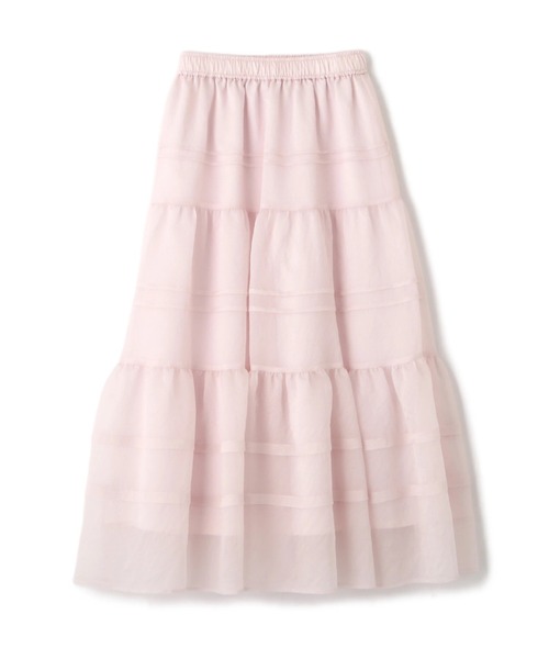 JILL by JILL STUART（ジルバイジルスチュアート）の「◇タックティアードシアースカート（スカート・レディース・ホワイト/ピンク/グリーン・FREE）」の15枚目の写真