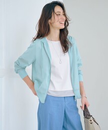 【WEB限定カラーあり・洗える】SHEER LIGHT KNIT ラメ パーカー