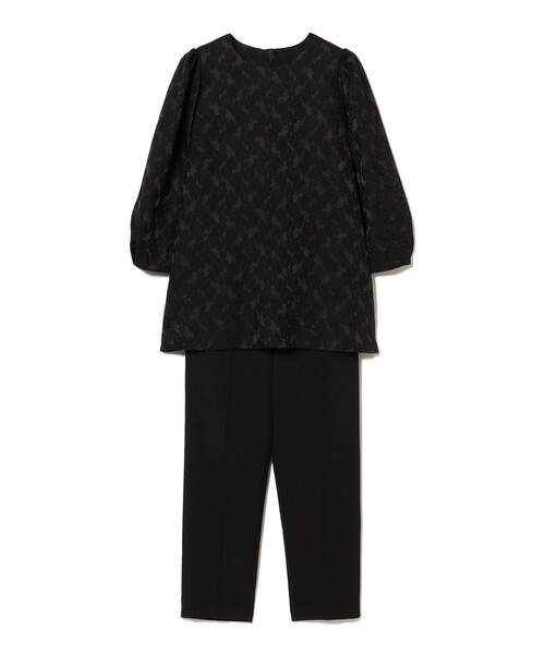B:MING by BEAMS（ビーミングバイビームス）の「【セットアイテム】ジャカード プルオーバー × パンツ セット（S～M）（スーツセット・レディース・ホワイト系その他5/ブラック・SMALL/MEDIUM）」の2枚目の写真