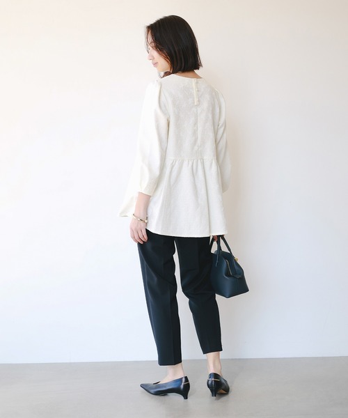 B:MING by BEAMS（ビーミングバイビームス）の「【セットアイテム】ジャカード プルオーバー × パンツ セット（S～M）（スーツセット・レディース・ホワイト系その他5/ブラック・SMALL/MEDIUM）」の6枚目の写真