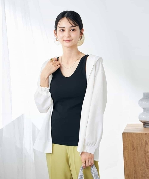 a.v.v(アーヴェヴェ)の「バックフレアシアーパーカー(パーカー・レディース・チャコールグレー/ネイビー/ホワイト・34/36/40/38/42)」の13枚目の写真