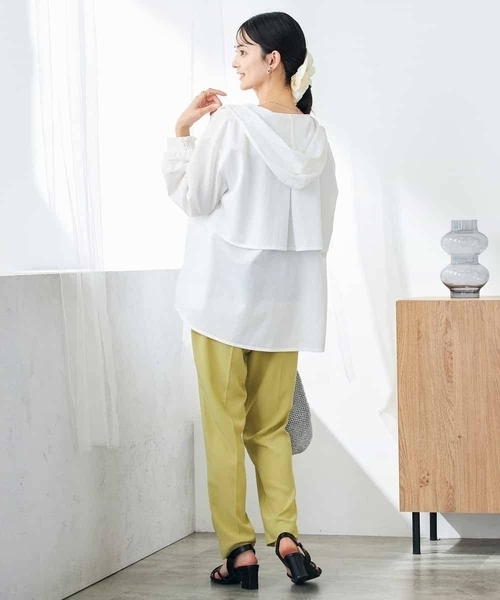 a.v.v(アーヴェヴェ)の「バックフレアシアーパーカー(パーカー・レディース・チャコールグレー/ネイビー/ホワイト・34/36/40/38/42)」の19枚目の写真