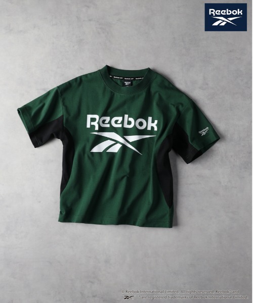 Right-on(ライトオン)の「【Reebok】【Reebok】配色切り替えTシャツ(Tシャツ/カットソー・キッズ・ブラック/ホワイト/グリーン・140/150/160/130)」の3枚目の写真