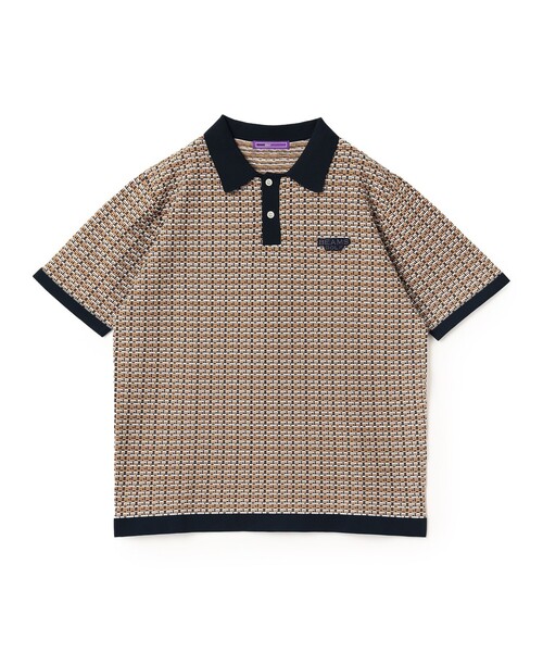 最終価格美品希少ビームスゴルフポロシャツ半袖XLパープル BEAMS GOLF（ビームス ゴルフ）〈MEN〉PURPLE LABEL / タック編み