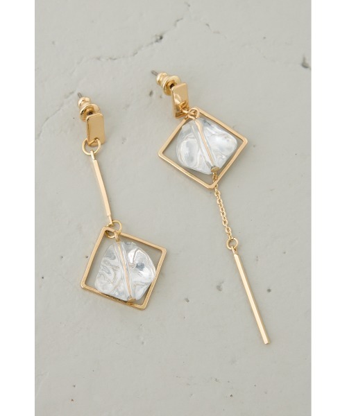 AZUL by moussy(アズールバイマウジー)の「クリアメタルアシンメトリーピアス(ピアス(両耳用)・レディース・シルバー/ゴールド系その他・FREE)」の12枚目の写真