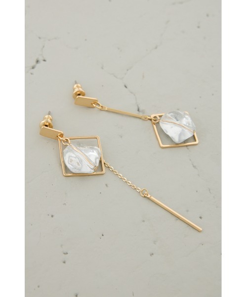 AZUL by moussy(アズールバイマウジー)の「クリアメタルアシンメトリーピアス(ピアス(両耳用)・レディース・シルバー/ゴールド系その他・FREE)」の13枚目の写真