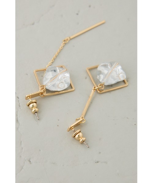 AZUL by moussy(アズールバイマウジー)の「クリアメタルアシンメトリーピアス(ピアス(両耳用)・レディース・シルバー/ゴールド系その他・FREE)」の15枚目の写真