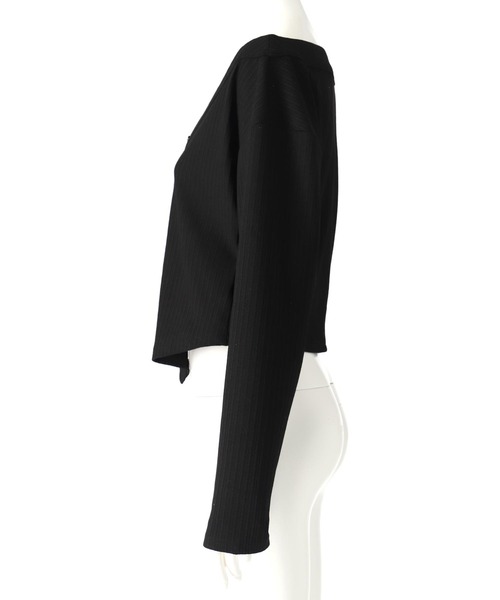 ANAP（アナップ）の「ウェーブデザインリブカーディガン（カーディガン/ボレロ・レディース・ブラック/ホワイト・FREE）」の16枚目の写真