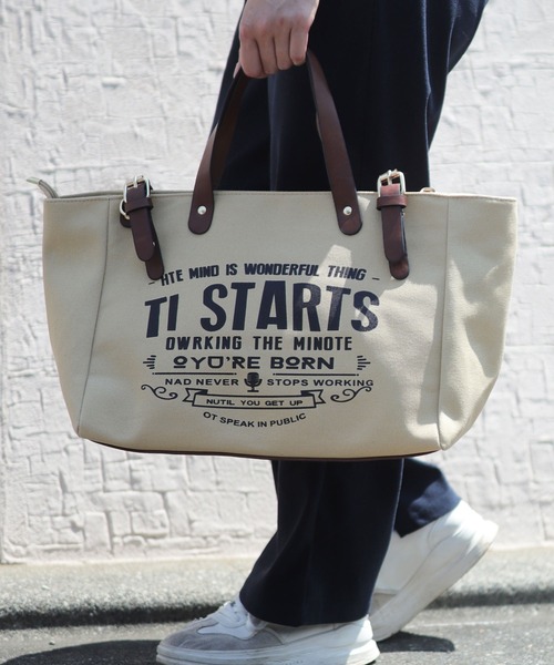 florist（フローリスト）の「2WAY ポイントレザー×キャンバスプリントトートバッグ/ショルダーバッグ（トートバッグ・レディース・ライトブルー/ブラック/ベージュ/ホワイト・FREE）」の16枚目の写真