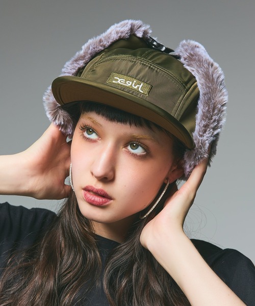 X-girl フライトキャップ 豹柄