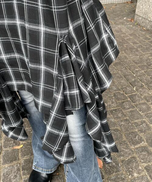 WEGO(ウィゴー)の「WEGO/チェックイレヘムキャミワンピース(ワンピース・レディース・ブラウン系その他2/ブラック系その他2・FREE)」の6枚目の写真