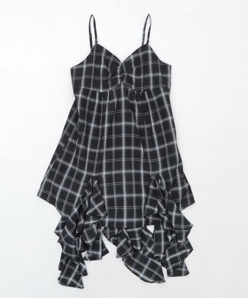 WEGO(ウィゴー)の「WEGO/チェックイレヘムキャミワンピース(ワンピース・レディース・ブラウン系その他2/ブラック系その他2・FREE)」の16枚目の写真