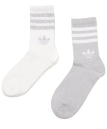 adidas(AfB_X)adidas 3 STRIPES GLITTER CREW SOCKS 2 PAIRS / AfB_X 3 XgCv Ob^[ N[\bNX 2 yA[(\bNX/C)