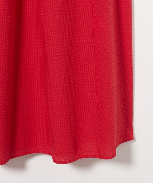 グリーンレーベルリラクシング　サッカー　ノースリーブワンピース WEB限定】＜at ease＞サッカー ノースリーブ ワンピース