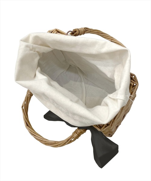 WILLSELECTION（ウィルセレクション）の「リボンカゴバッグ（かごバッグ・レディース・ベージュ・FREE）」の5枚目の写真