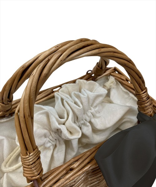 WILLSELECTION（ウィルセレクション）の「リボンカゴバッグ（かごバッグ・レディース・ベージュ・FREE）」の6枚目の写真