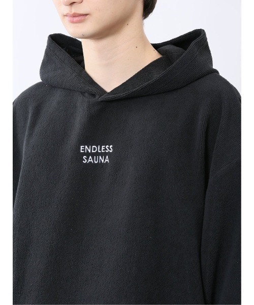 TAKA-Q（タカキュー）の「【マシンウォッシャブル】タカキュー Sauna Camp×T/Q パイルポンチョ(セットアップ可能)（パーカー・メンズ・ネイビー/ブラック/カーキ・FREE）」の9枚目の写真