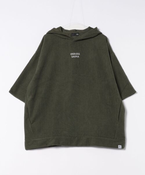 TAKA-Q（タカキュー）の「【マシンウォッシャブル】タカキュー Sauna Camp×T/Q パイルポンチョ(セットアップ可能)（パーカー・メンズ・ネイビー/ブラック/カーキ・FREE）」の17枚目の写真