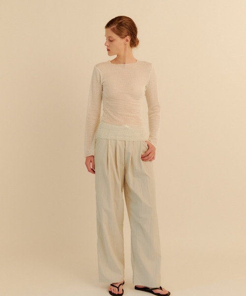 kiehtova(キエトヴァ)の「【kiehtova】AIRY WIDE PANTS/エアリー ワイド パンツ(カーゴパンツ・レディース・チャコールグレー/ライトグレー・M/L)」の5枚目の写真