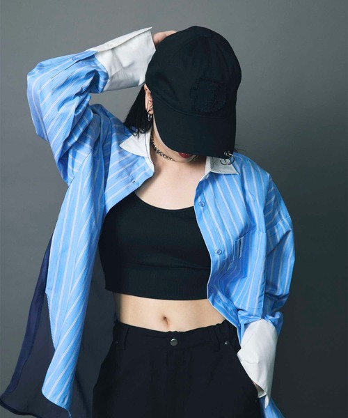 led.tokyo（レッドトウキョウ）の「【led.tokyo】LOGO PIERCE CAP/ロゴピアスキャップ（キャップ・レディース・ブラック/ブルー・FREE）」の9枚目の写真