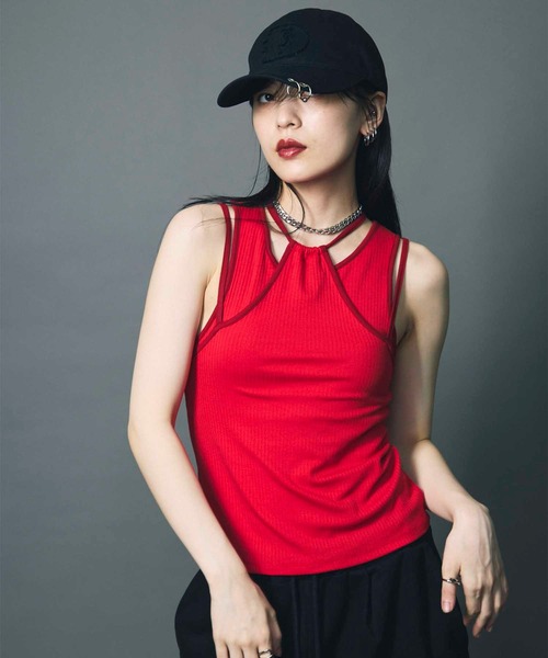 led.tokyo（レッドトウキョウ）の「【led.tokyo】LOGO PIERCE CAP/ロゴピアスキャップ（キャップ・レディース・ブラック/ブルー・FREE）」の14枚目の写真