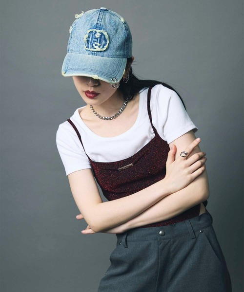 led.tokyo（レッドトウキョウ）の「【led.tokyo】LOGO PIERCE CAP/ロゴピアスキャップ（キャップ・レディース・ブラック/ブルー・FREE）」の20枚目の写真