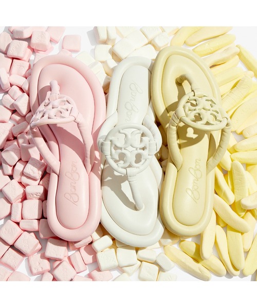 即納 コラボ☆【送料 関税込】TB X BONBON ミラー ボウ サンダル TB x BonBon ミラー ボウ サンダル: レディース サンダル | Tory