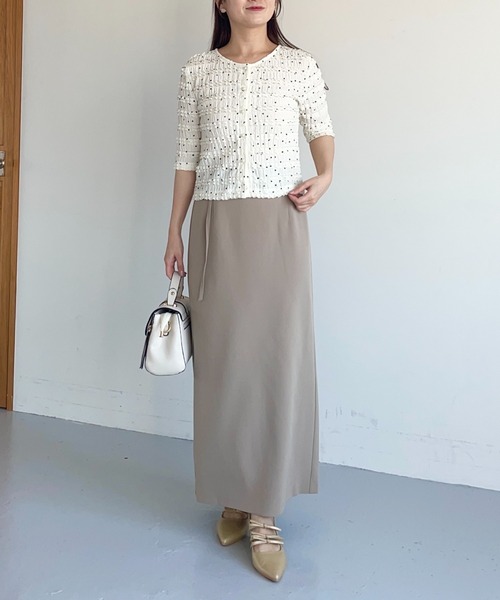 mysty woman（ミスティウーマン）の「ベルテッドナロースカート　 577251（スカート・レディース・ホワイト系その他/ブラック/グレイッシュベージュ・FREE）」の17枚目の写真