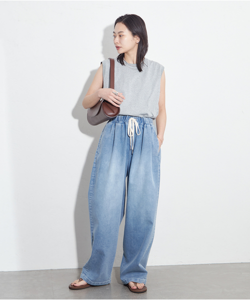 JOURNAL STANDARD(ジャーナルスタンダード)の「《追加3》汗ジミ防止天竺ノースリーブ(Tシャツ/カットソー・レディース・ホワイト/ブラック系その他/チャコールグレー・FREE)」の9枚目の写真