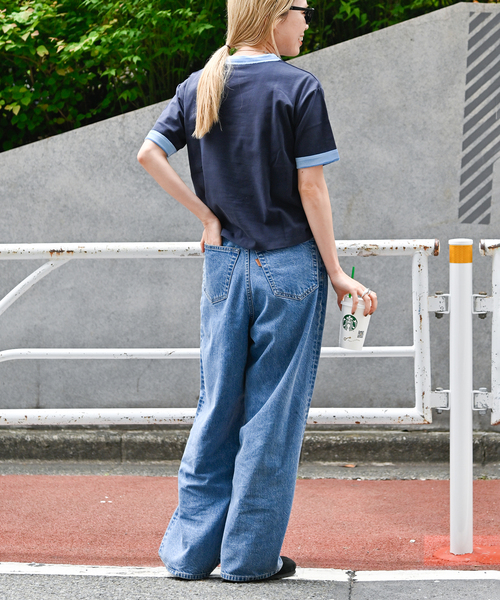 OUTDOOR PRODUCTS（アウトドアプロダクツ）の「ベロアリンガーTEE（Tシャツ/カットソー・レディース・ベージュ/ネイビー・FREE）」の15枚目の写真