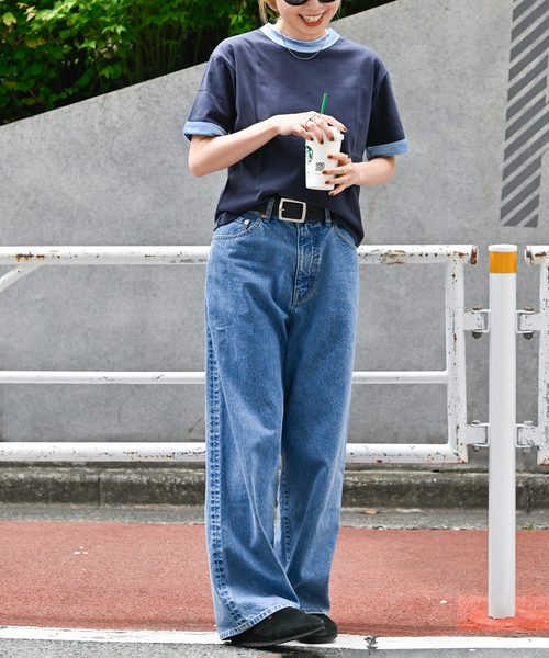 OUTDOOR PRODUCTS（アウトドアプロダクツ）の「ベロアリンガーTEE（Tシャツ/カットソー・レディース・ベージュ/ネイビー・FREE）」の16枚目の写真