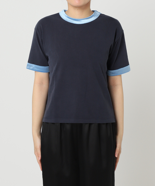 OUTDOOR PRODUCTS（アウトドアプロダクツ）の「ベロアリンガーTEE（Tシャツ/カットソー・レディース・ベージュ/ネイビー・FREE）」の8枚目の写真