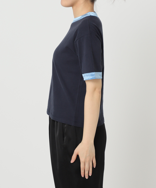 OUTDOOR PRODUCTS（アウトドアプロダクツ）の「ベロアリンガーTEE（Tシャツ/カットソー・レディース・ベージュ/ネイビー・FREE）」の9枚目の写真