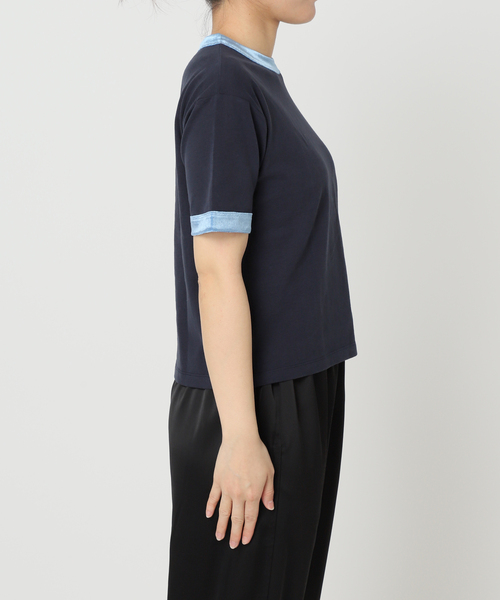 OUTDOOR PRODUCTS（アウトドアプロダクツ）の「ベロアリンガーTEE（Tシャツ/カットソー・レディース・ベージュ/ネイビー・FREE）」の5枚目の写真