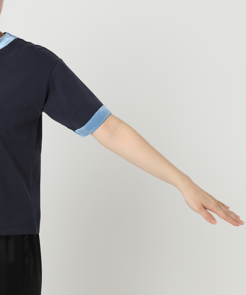 OUTDOOR PRODUCTS（アウトドアプロダクツ）の「ベロアリンガーTEE（Tシャツ/カットソー・レディース・ベージュ/ネイビー・FREE）」の6枚目の写真