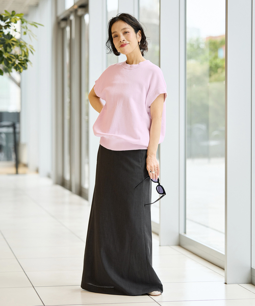 IENA LA BOUCLE(イエナラブークル)の「IENA LA BOUCLE 裏毛スリーブレスカットソー(Tシャツ/カットソー・レディース・グレー・FREE)」の3枚目の写真