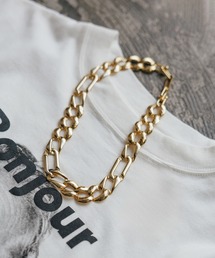ADAM ET ROPE' | 【EO（イオ）】Figaro and mirror cut chain necklace(ネックレス)
